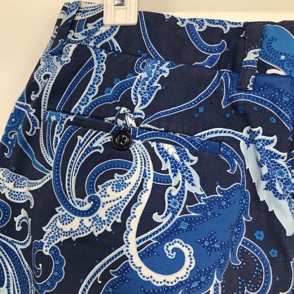 Ralph Lauren Sport RLX Blue White Paisley Print Classic Cotton Shorts - Picture 10 of 13